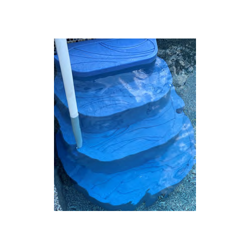 King II Aqua Staircase with 2 Handrails - Blue Granite